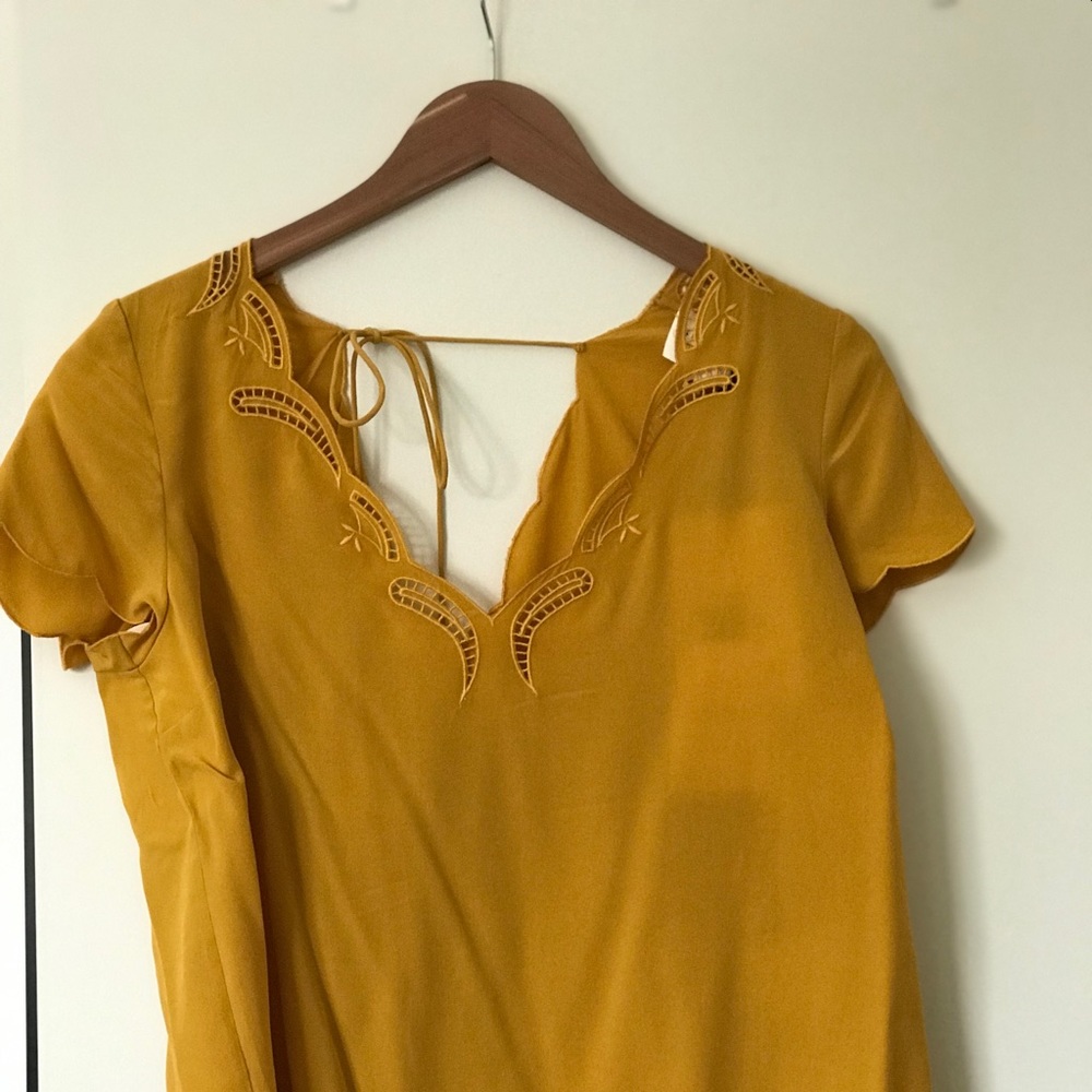 Sezane flutter sleeve blouse